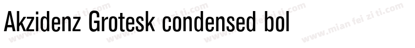 Akzidenz Grotesk condensed bold字体转换